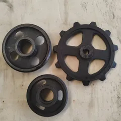 Track Support Roller For Remote Control Tracked Mower, Ductile Iron Idler Wheel OD 130mm & 160mm, Crawler Chassis Spare Parts