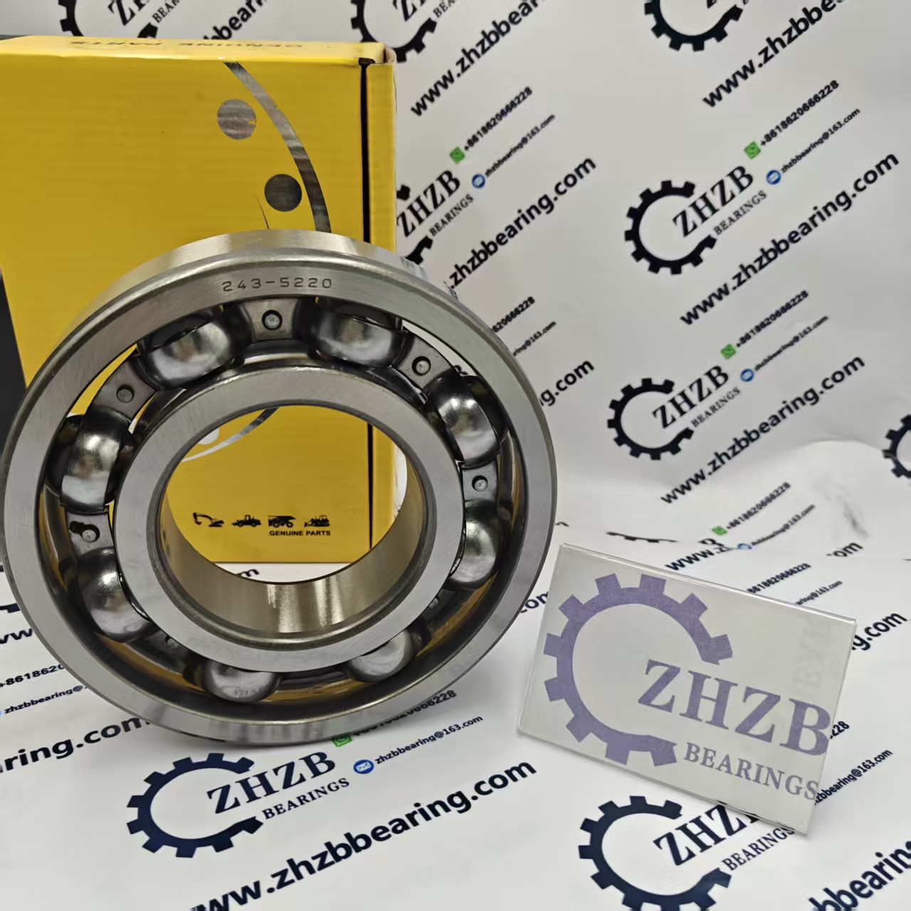 243-5220 Open Deep Groove Ball Bearing GCr15 Steel For Caterpillar C6.6 C7.1 C9 C13 C15 C18 Diesel Engine Replacement Spare Parts