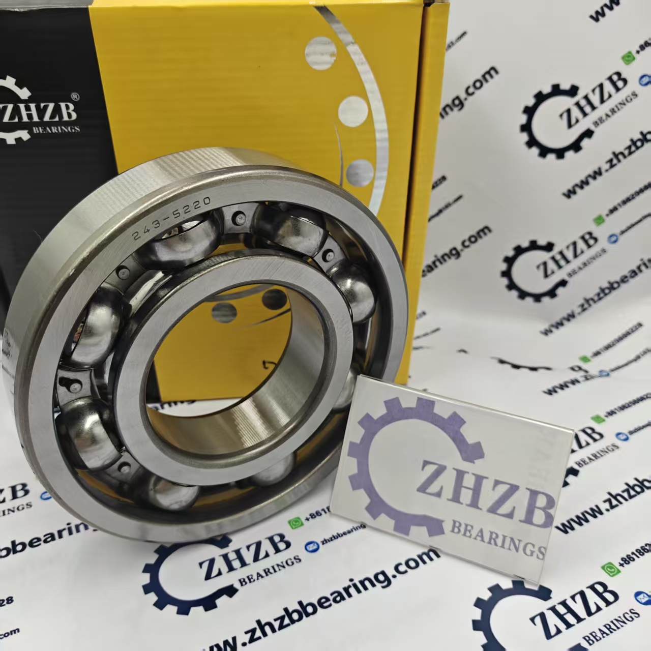 243-5220 Open Deep Groove Ball Bearing GCr15 Steel For Caterpillar C6.6 C7.1 C9 C13 C15 C18 Diesel Engine Replacement Spare Parts