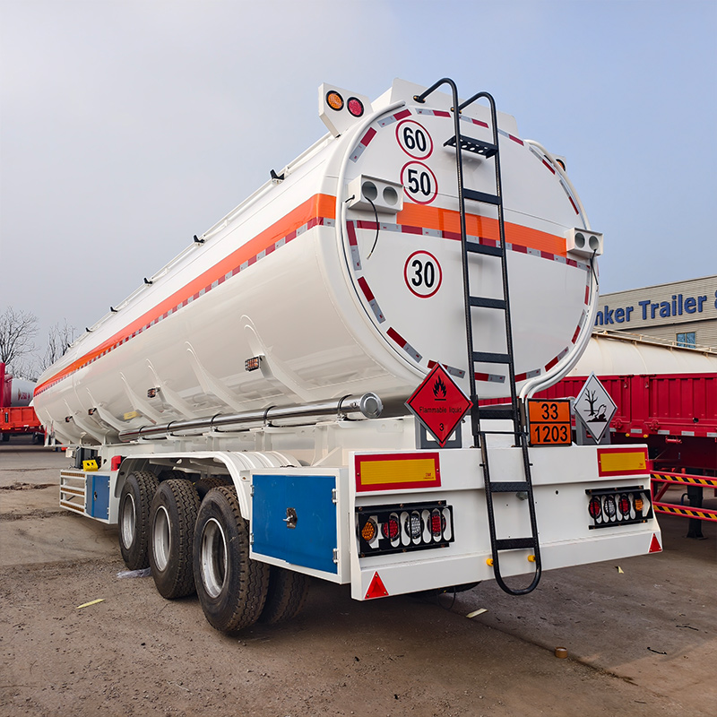 Trailer de tanque de combustible de 3 ejes, 42000L para transporte de diésel y gasolina