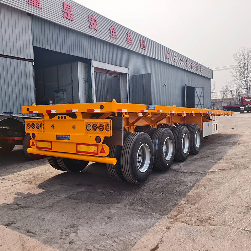 Heavy Duty 4 Axle Flatbed Semi Trailer Factory Direct Export For Africa