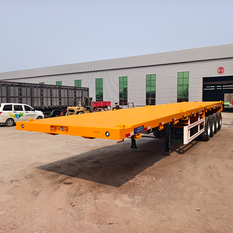 Heavy Duty 4 Axle Flatbed Semi Trailer Factory Direct Export For Africa