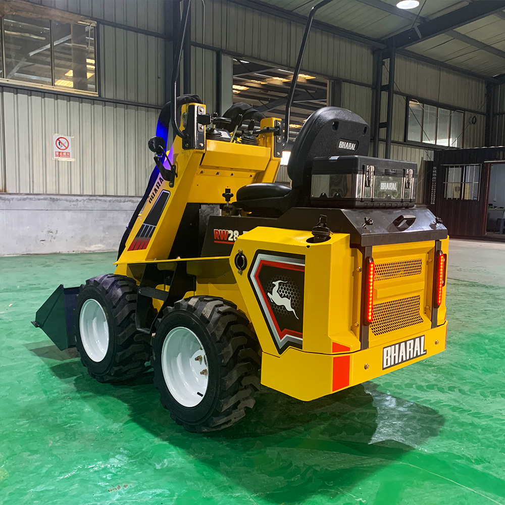 Compact RW28-7 Skid Steer Loader 1050kg Operating Weight 4.3in Touchscreen Narrow Space Municipal Snow Clearing Farm Loading Equipment Factory Supply