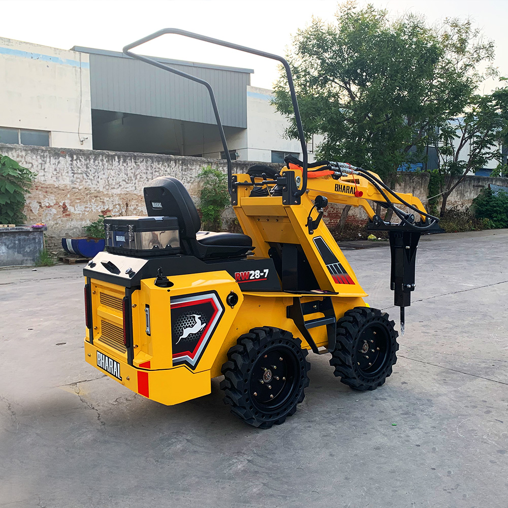 RW28-7 Wheel Skid Steer Loader ZONSENROTO 23HP Dual Cylinder Gas Engine EPA Euro V Certified Multi Attachment Snow Removal Construction Machinery