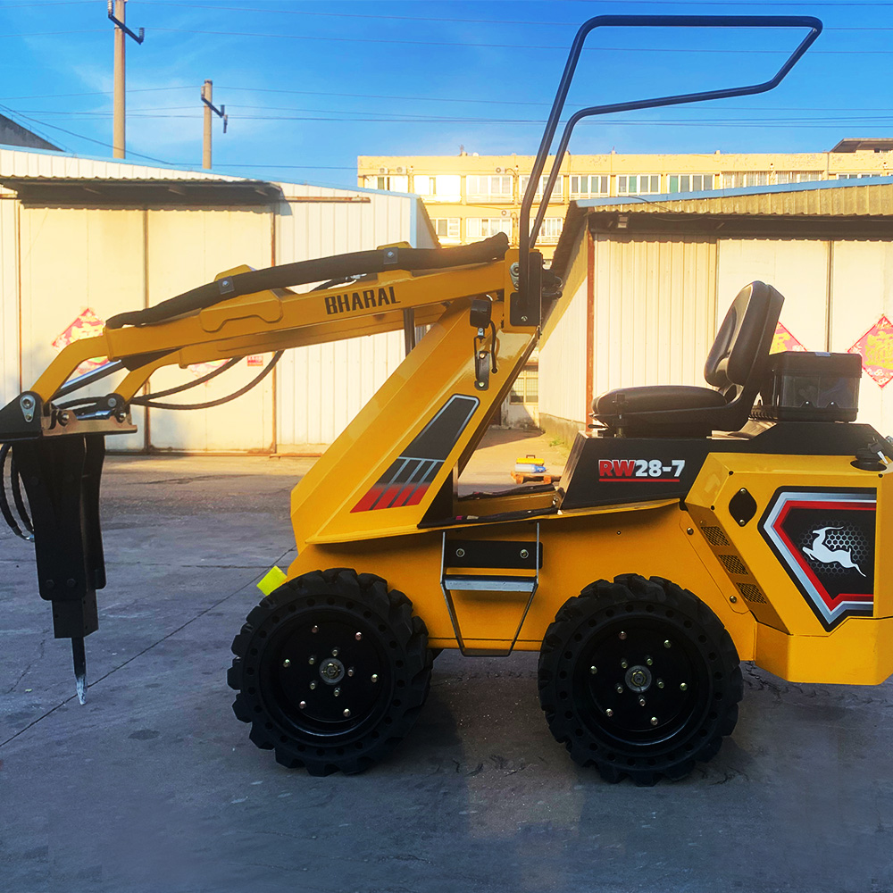 RW28-7 Wheel Skid Steer Loader ZONSENROTO 23HP Dual Cylinder Gas Engine EPA Euro V Certified Multi Attachment Snow Removal Construction Machinery