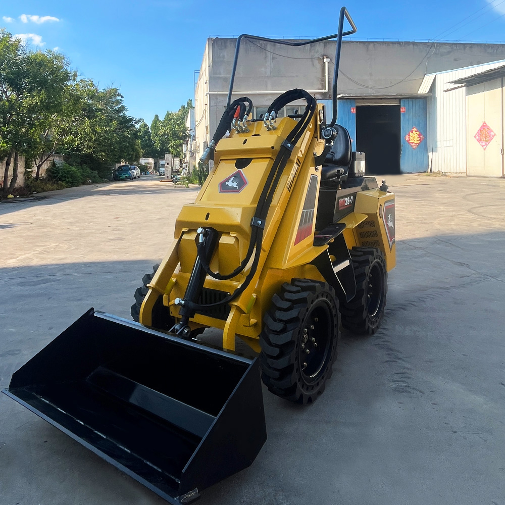 RW28‑7 Compact Wheel Skid Steer Loader ZONSENROTO 23HP Dual Cylinder Gasoline Engine EPA Euro V Certified Multi‑Attachments For Snow Removal Construction