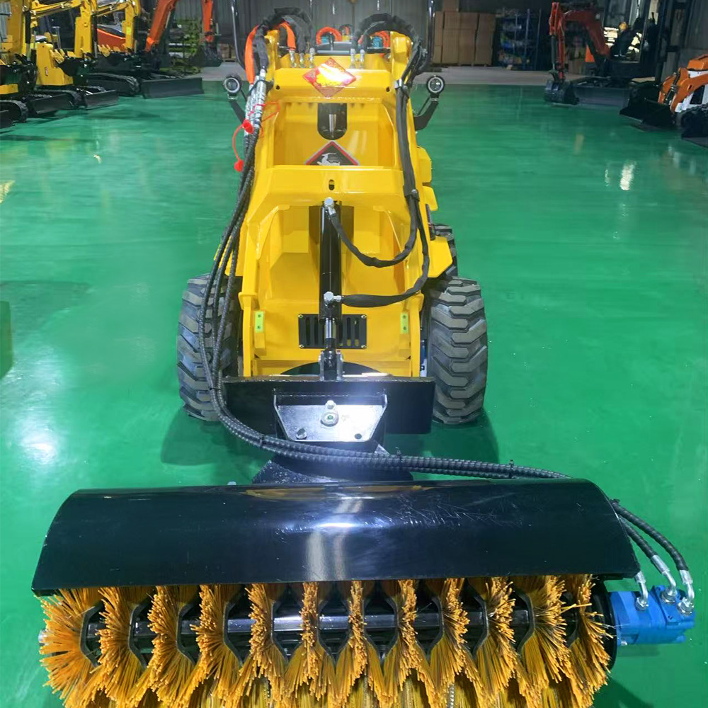 RW28‑7 Skid Steer Loader Equipped With 23*8.5‑12 Vacuum Tire Mechanical Control Compact Frame For Yard Alley Indoor Construction Work