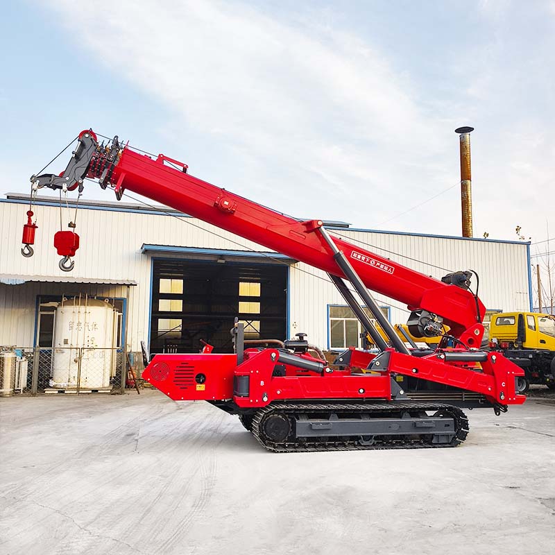 12 Ton Mobile Spider Crane Hydraulic Telescopic Boom Lifter For Urban Engineering And Glass Installation