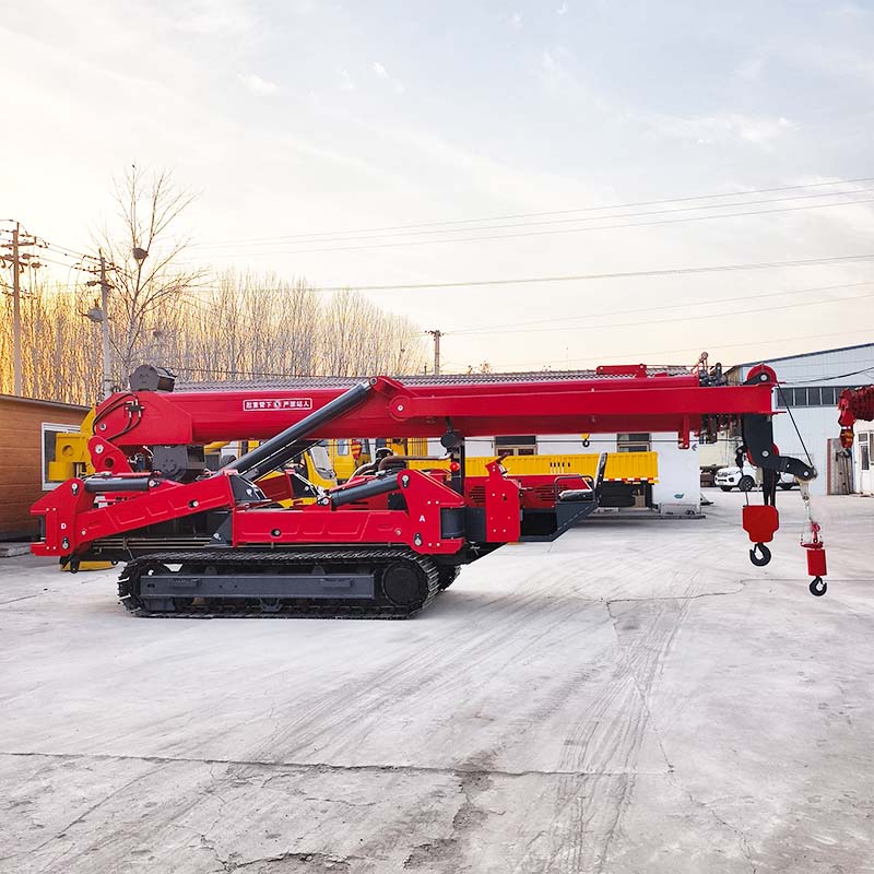 12Ton Spider Crane Crawler Mini Lift CE Certified Telescopic Boom Lifting Equipment