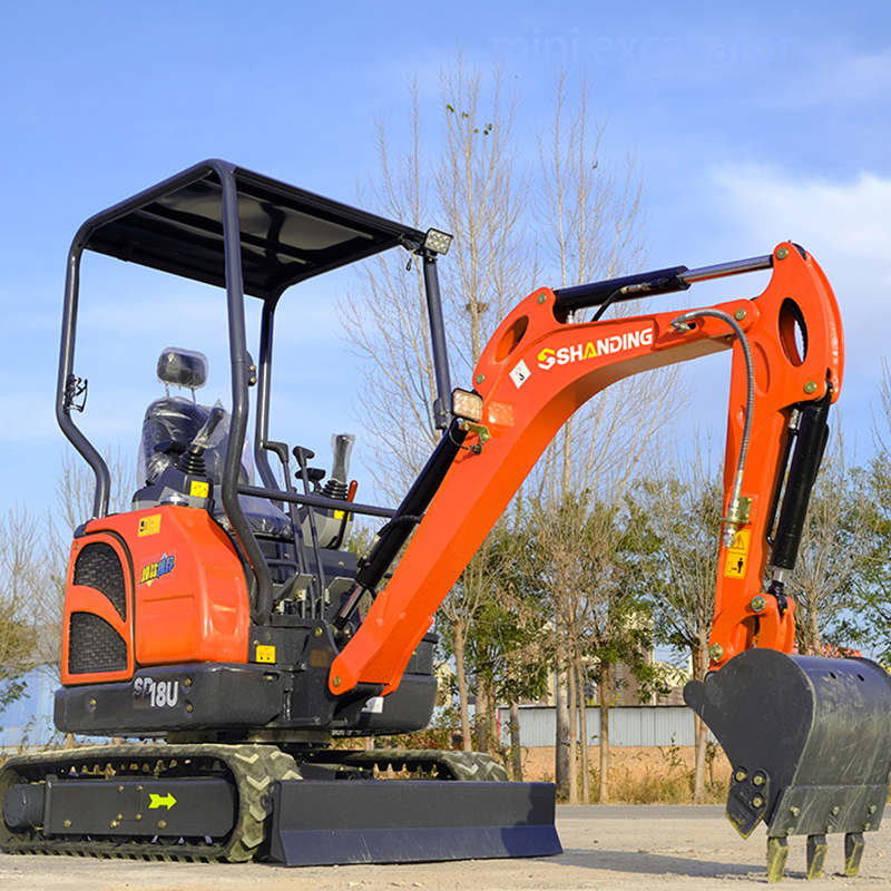 18U Mini Crawler Excavator With Yanmar Engine 1.4Ton Small Digging Machine For Orchard Garden Farm