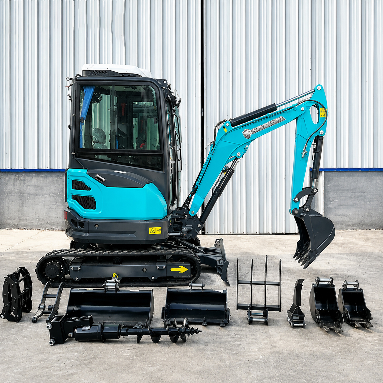 SD30U Hot Sale 1 Ton 2 Ton 3 Ton Enclosed Cabin Micro Digger CE EPA Euro 5 Thumb Bucket Farm Garden Pelle Crawler Bagger Small Excavator