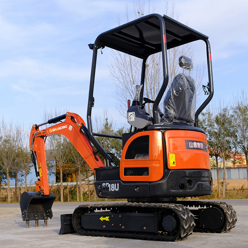 18U Mini Crawler Excavator With Yanmar Engine 1.4Ton Small Digging Machine For Orchard Garden Farm