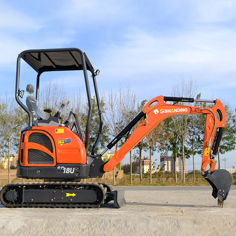 18U Mini Crawler Excavator With Yanmar Engine 1.4Ton Small Digging Machine For Orchard Garden Farm