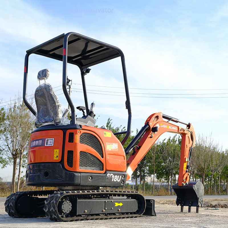 18U Mini Crawler Excavator With Yanmar Engine 1.4Ton Small Digging Machine For Orchard Garden Farm