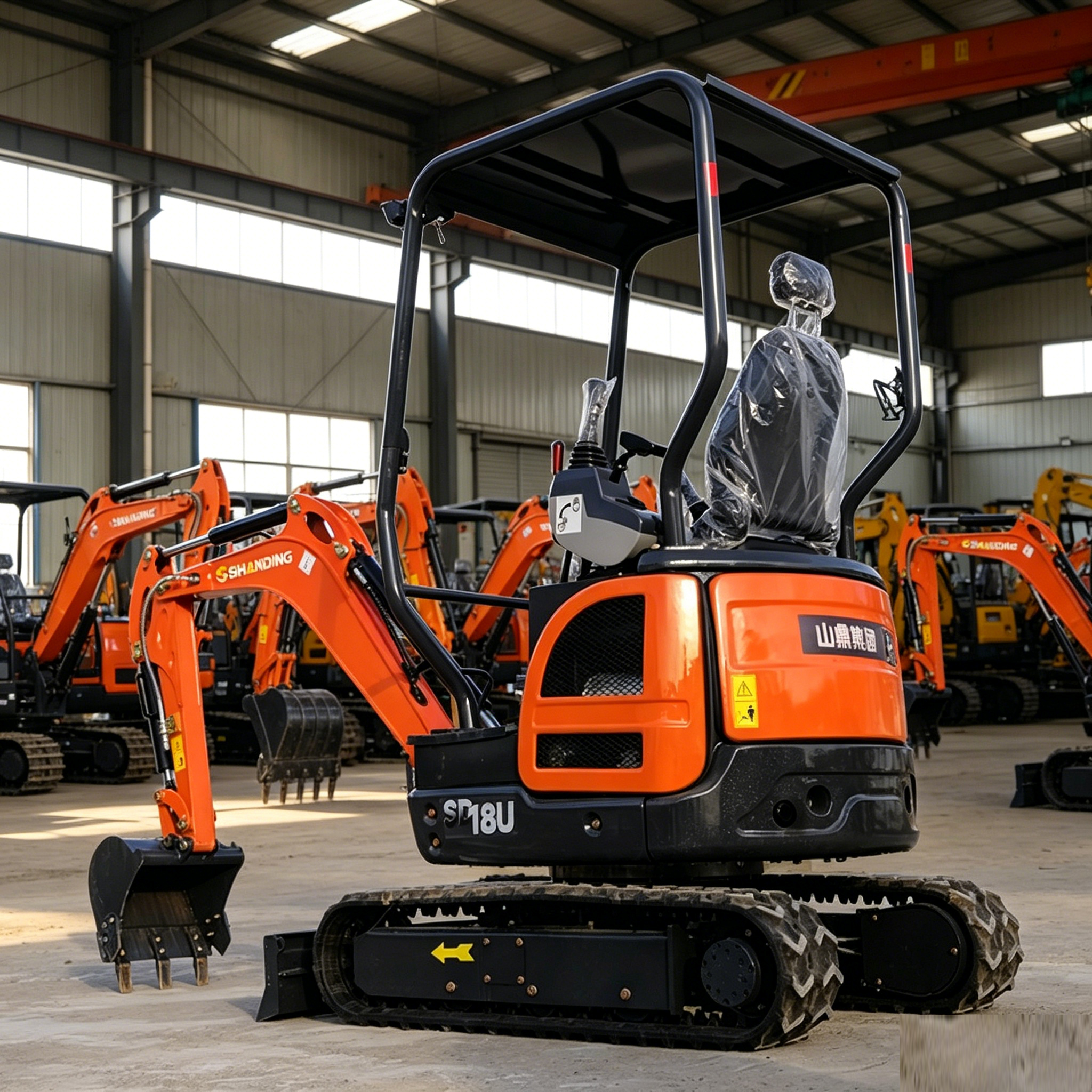 18U Mini Crawler Excavator With Yanmar Engine 1.4Ton Small Digging Machine For Orchard Garden Farm
