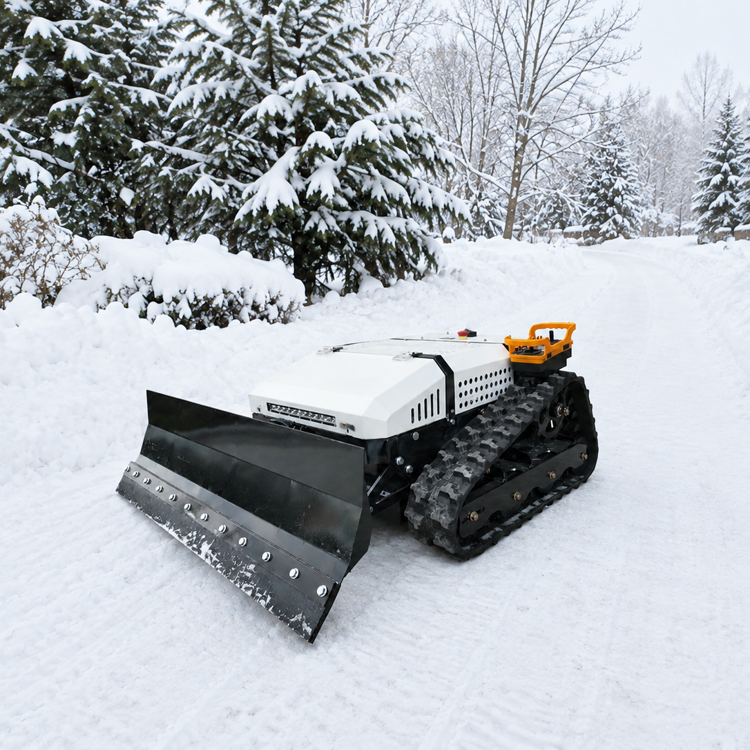 Lithium Battery Remote Control Lawn Mower Electric Robot Grass Cutter Cordless Crawler Mower for Garden Farm