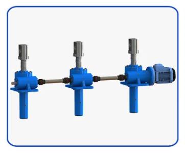 SJA series spiral screw lift vertical small square worm gear lift supports multiple linkage