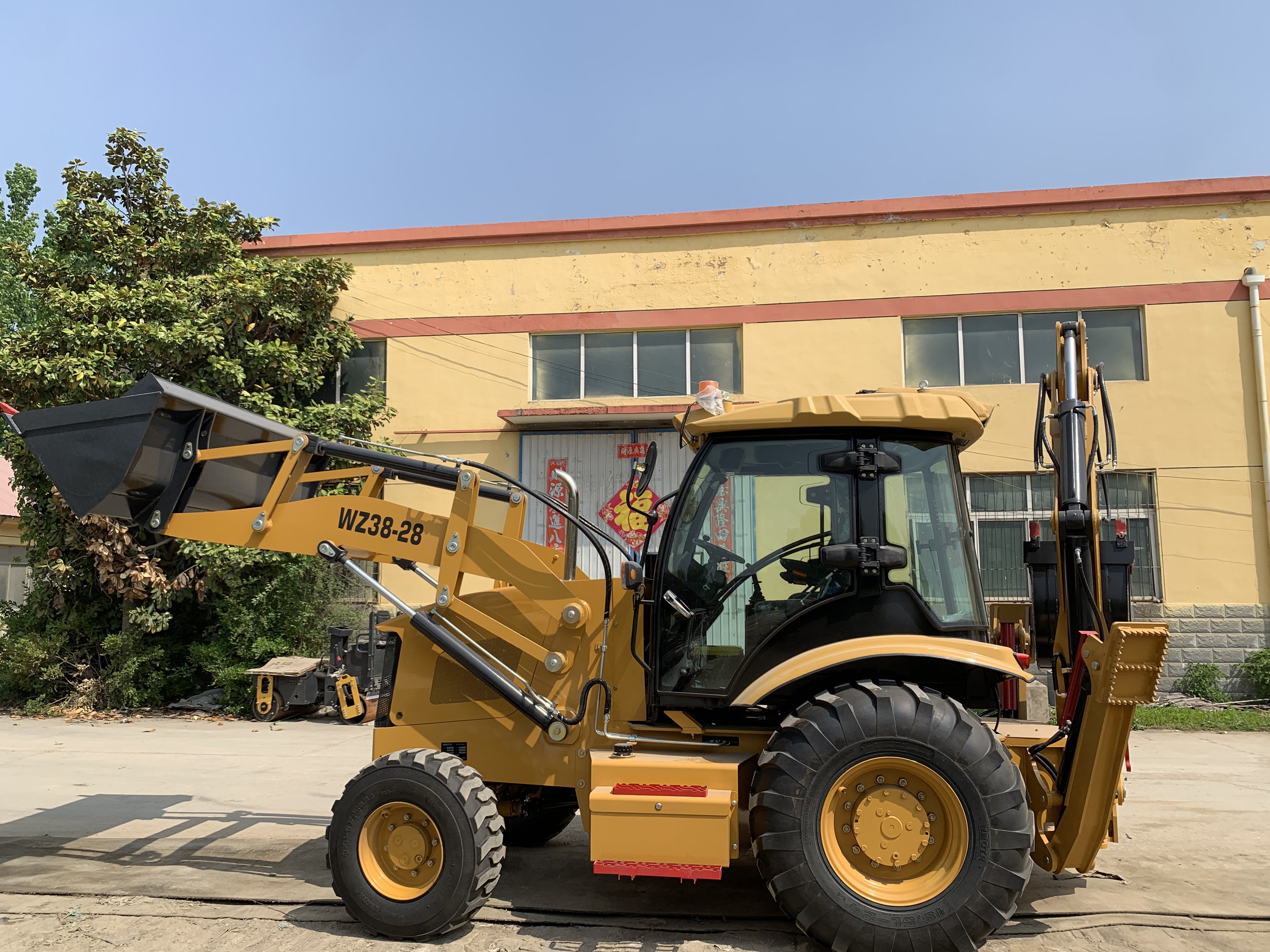 SHENTUI WZ38-28 Backhoe Loader | 46.5KN Excavator Grab Force | 4100mm Digging Depth | 22MPa Hydraulic System | LANDNEO Heavy-Duty Digging Equipment