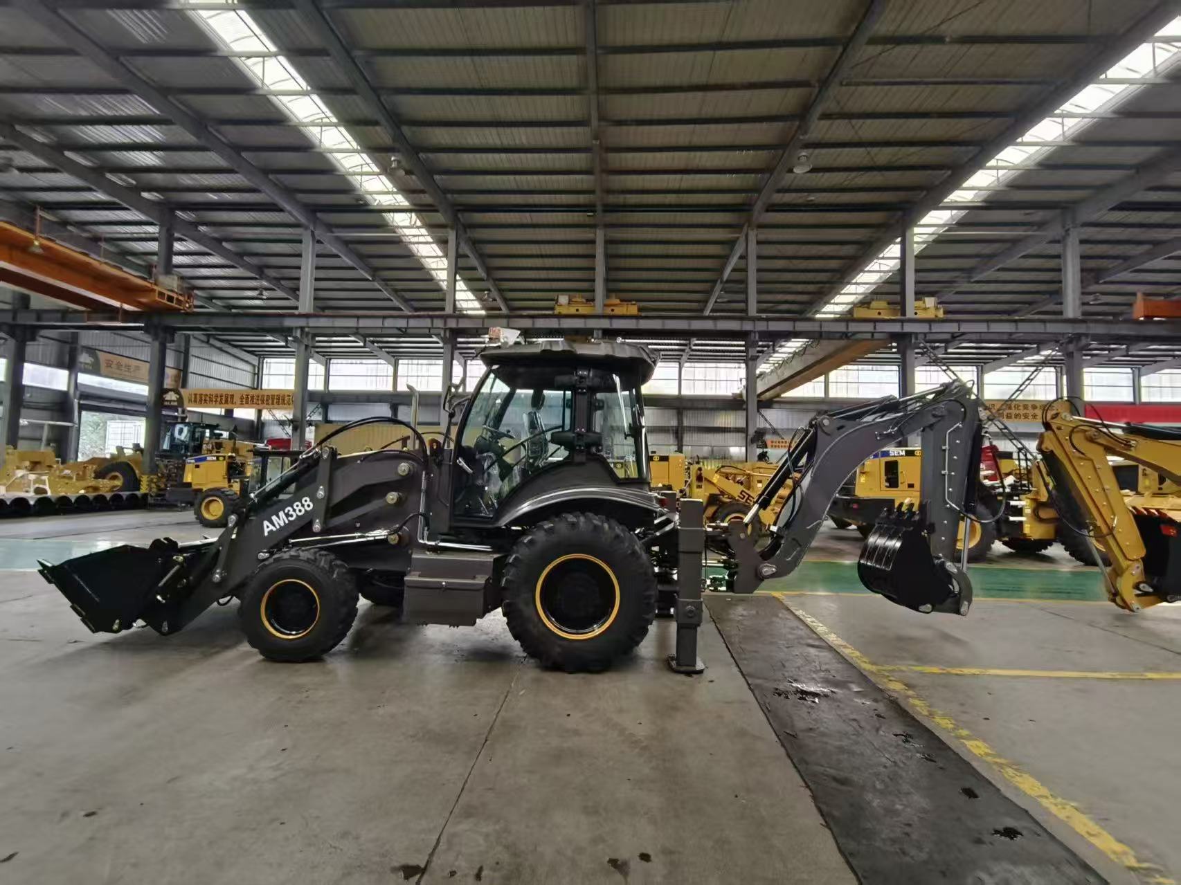 LANDNEO 388 4WD Backhoe Loader | 5100mm Opt Digging Depth | 1.35m³ Bucket | SHENTUI Multi-Purpose Construction Tractor