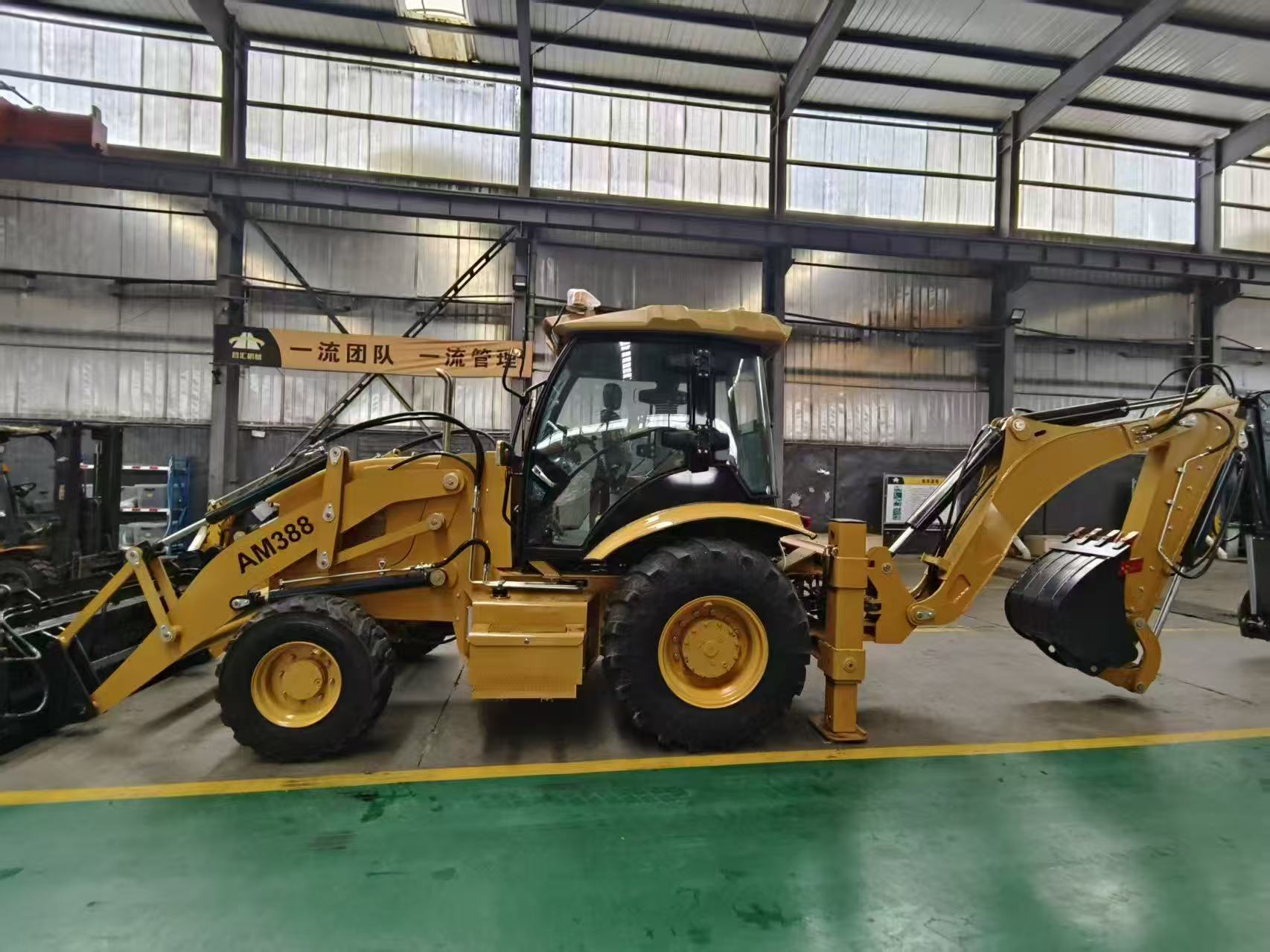 SHENTUI 388 Backhoe Loader for Sale | Pilot Hydraulic Control | Luxury Cabin AC | 78KN Breakout Force | LANDNEO Earthmover