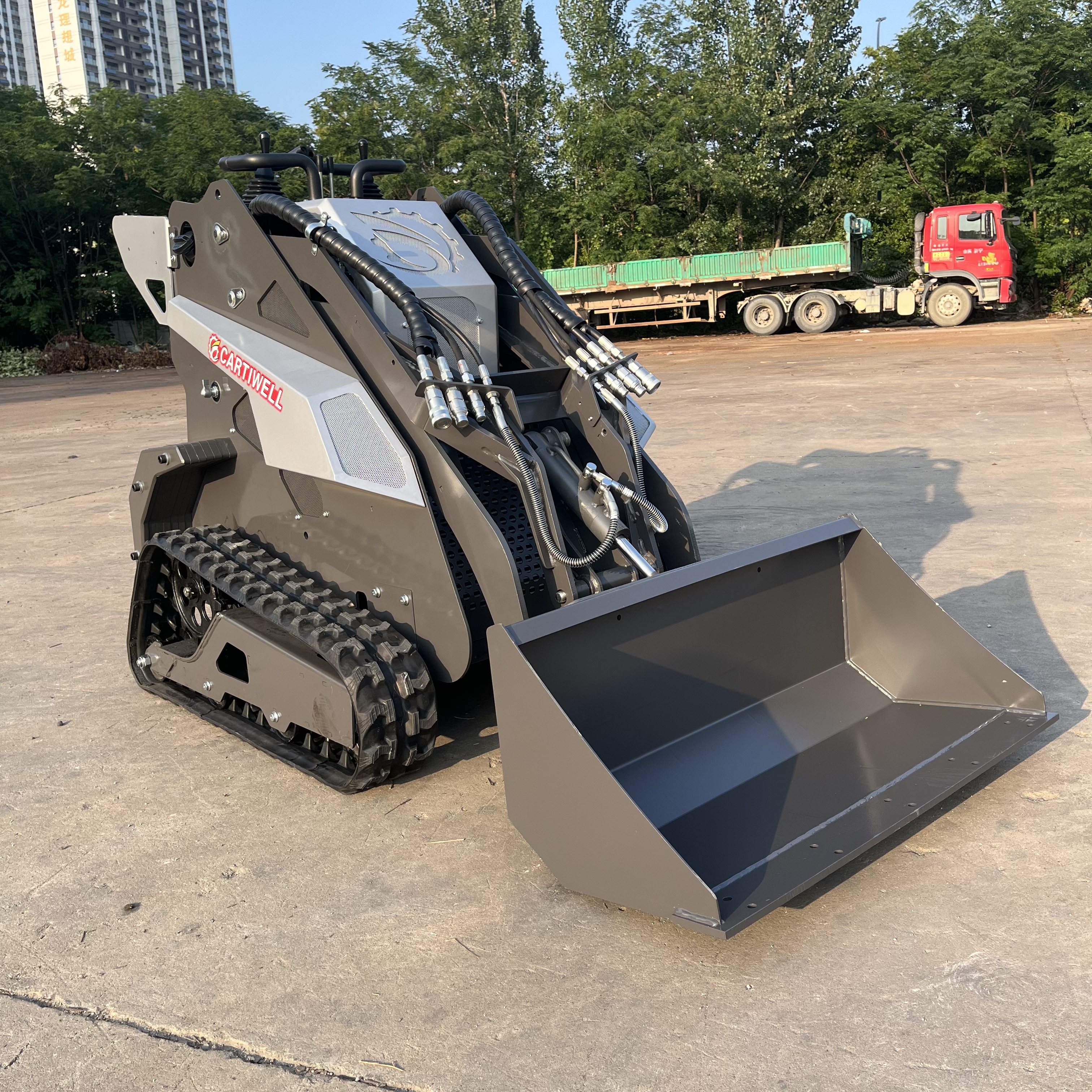 Hot Selling Cartiwell Mini Diesel Skid Steer Loader CE EPA Engine Crawler Multifunctional Crawler 1 Year