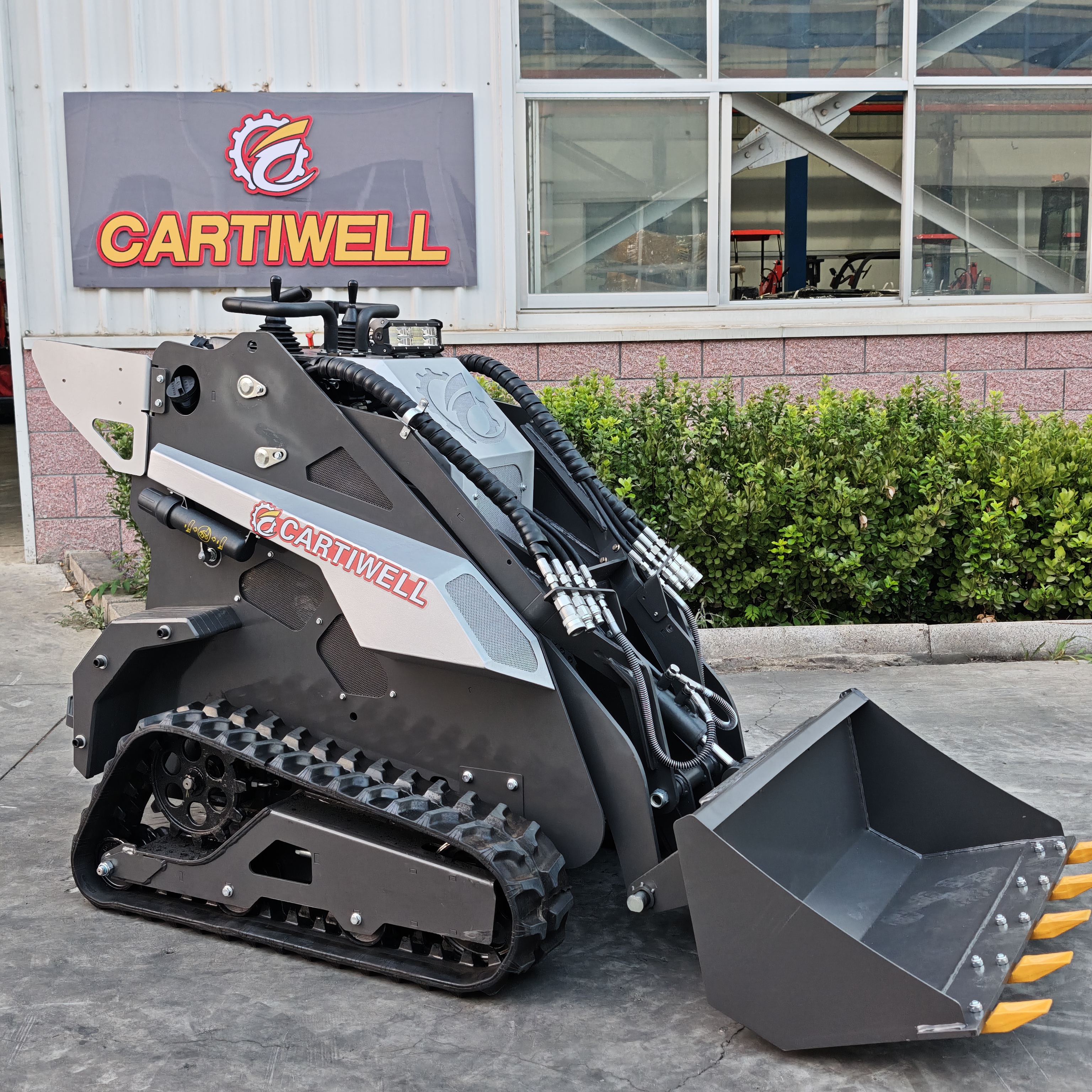 Mini Skid Steer Crawler Track Loader CE EPA 25Hp Engine Fully Hydraulic System Motor Multi Attachments Bucket Pallet Fork