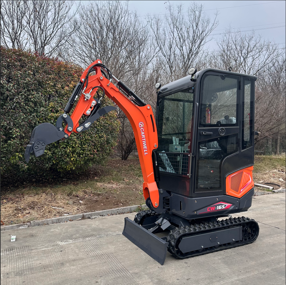 Envío gratis Cartiwell motor Kubota EPA microexcavadora de orugas para granja excavadoras pequeñas de 1,6 toneladas precios miniexcavadora de orugas