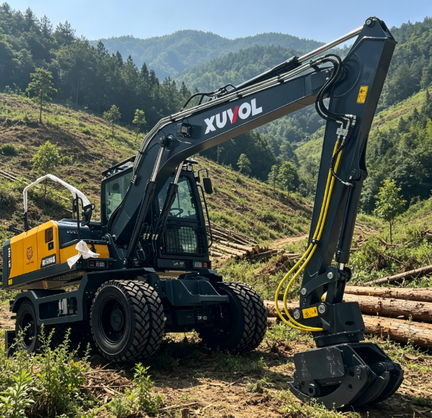 XV130CM G4 Wheel Type Excavator, 178.5L/min Hydraulic Flow, Rear Axle Differential Lock, Urban Road Maintenance Digger