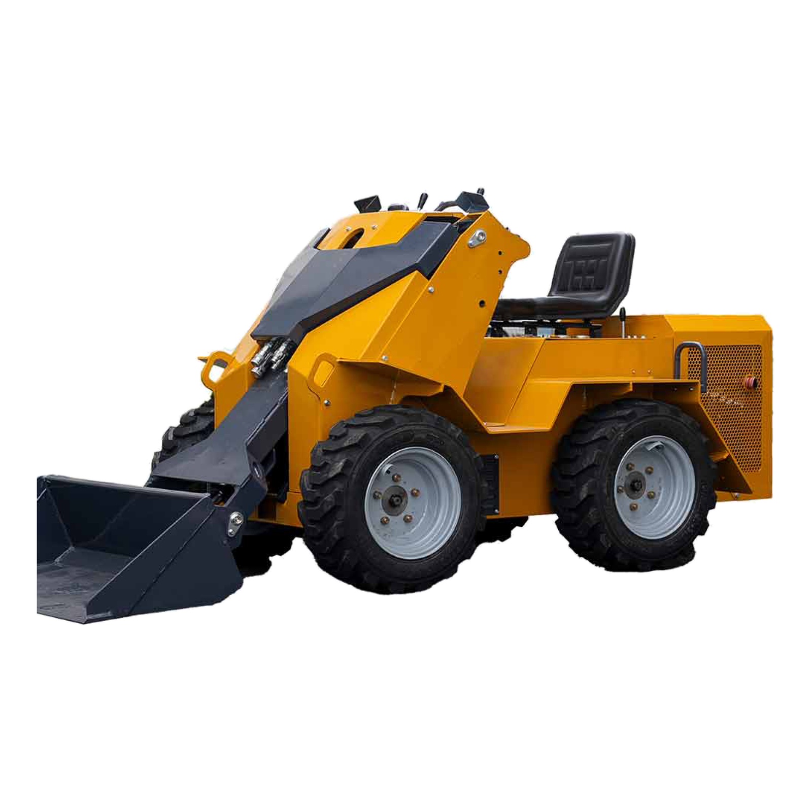 لودر انزلاقي التوجيه بعجلات S490، وزن تشغيلي 1200 kg، دلو بسعة 0.1 م³، حمولة مقننة 250 kg
